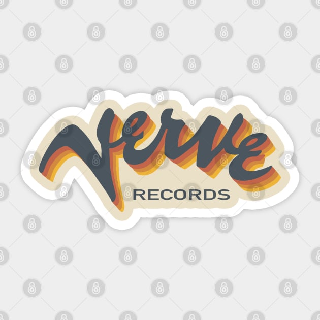 Verve jazz records Sticker by Utopia Art & Illustration